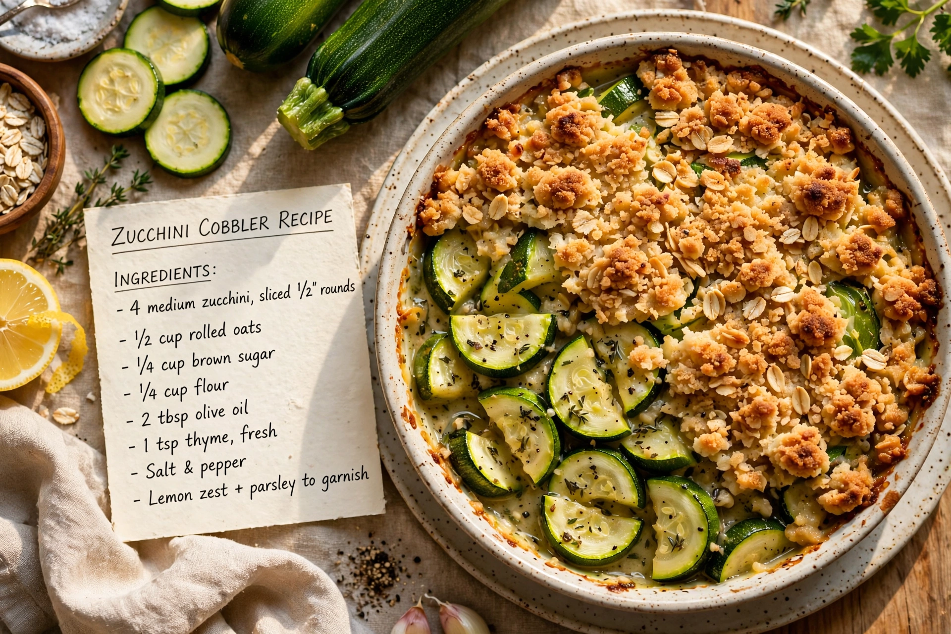 Zucchini Cobbler Recipe (Tastes Just Like Apple Cobbler!)